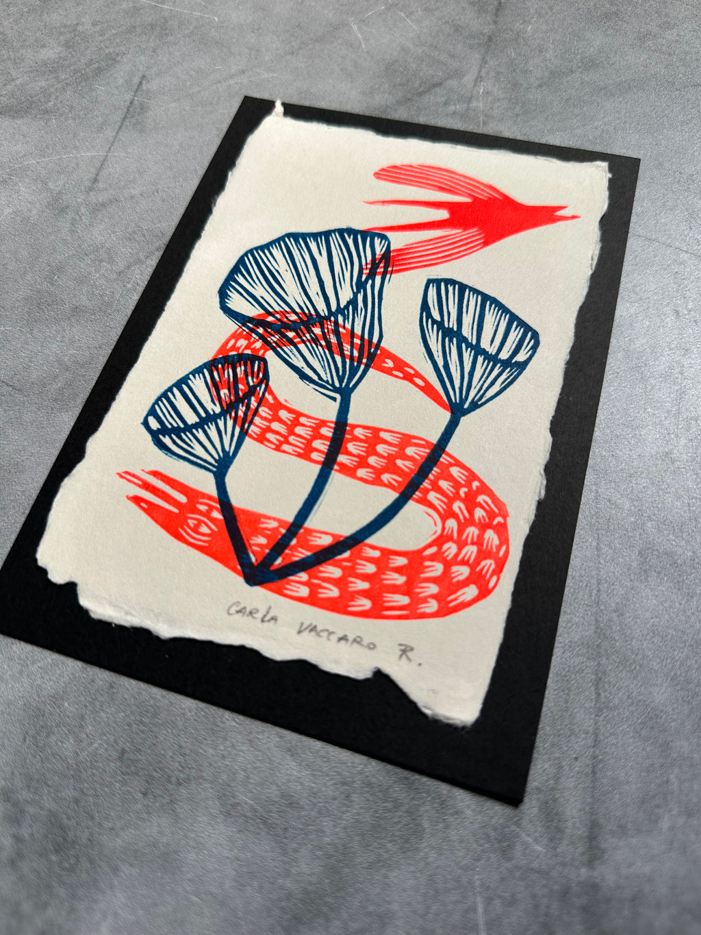 Universos - Lino Print 6” x 4”