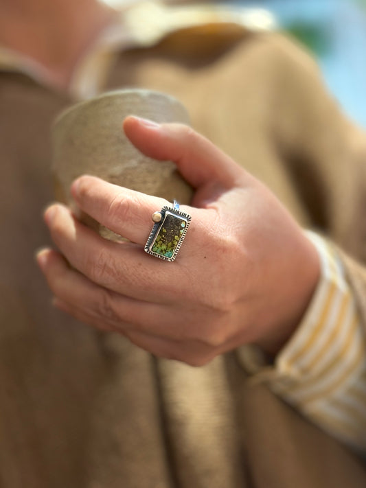Sierra Bella Turquoise and Sterling Silver Ring ~ Size 8
