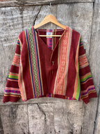 Upcycled Bomber Jacket - Antique Alpaca Textile