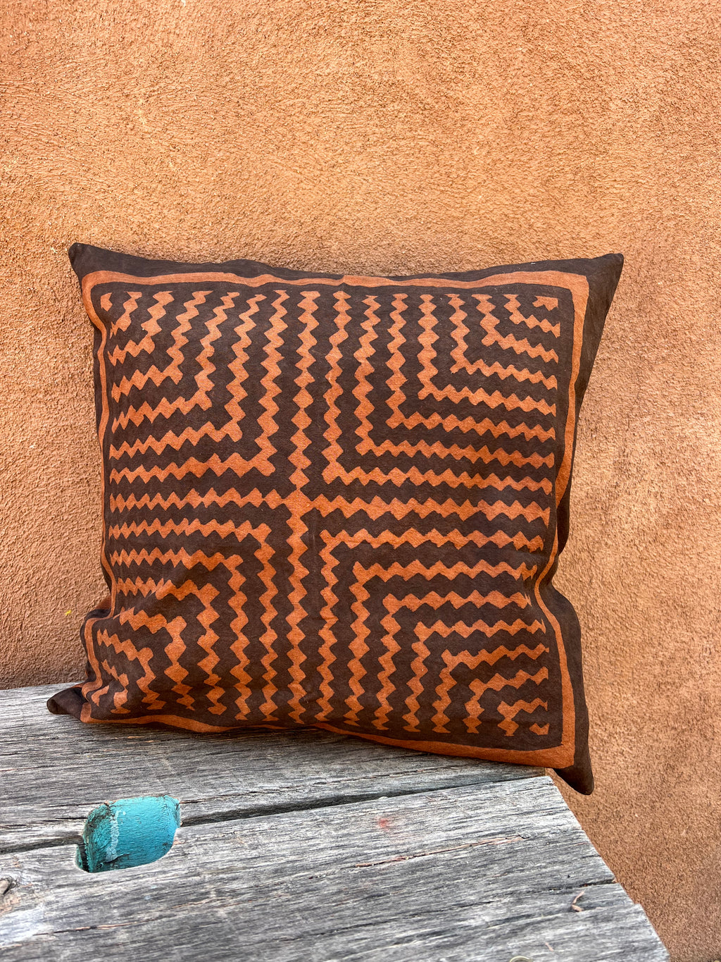 Square Pillowcases ~ Natural dyed and Hand painted.