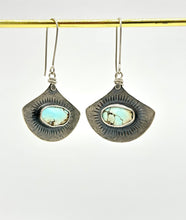 Load image into Gallery viewer, Golden Hill Turquoise Earrings - Sterling Silver
