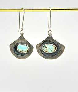 Golden Hill Turquoise Earrings - Sterling Silver