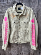 Vintage Denim Jacket BDG  - Screenprinted by Amapolay