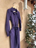 Jumpsuit - Purple Corduroy - long sleeves