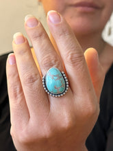 Load image into Gallery viewer, Carico Lake Turquoise ~ sterling silver ring - Size 8.75

