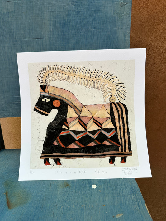 Feather pony - Print 12 x 12 - LIMITED EDITION