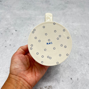 White Polk dots mug - Porcelain