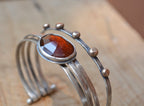 Hessonite Garnet Stacked Cuff Bracelet