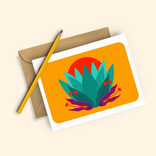 Agave Desert Plant - Blank Greeting Card