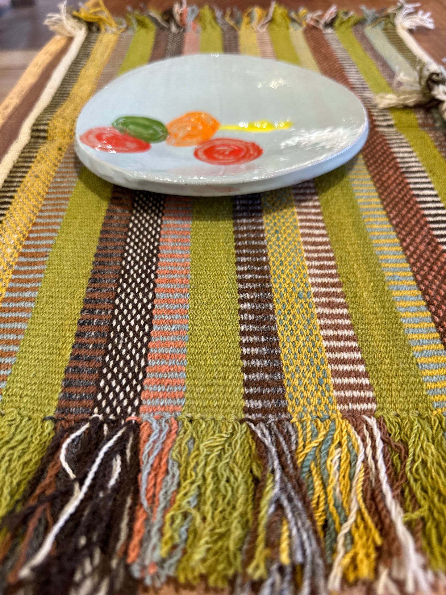 100% Sheep Wool Placemats - multicolored - Set of 6