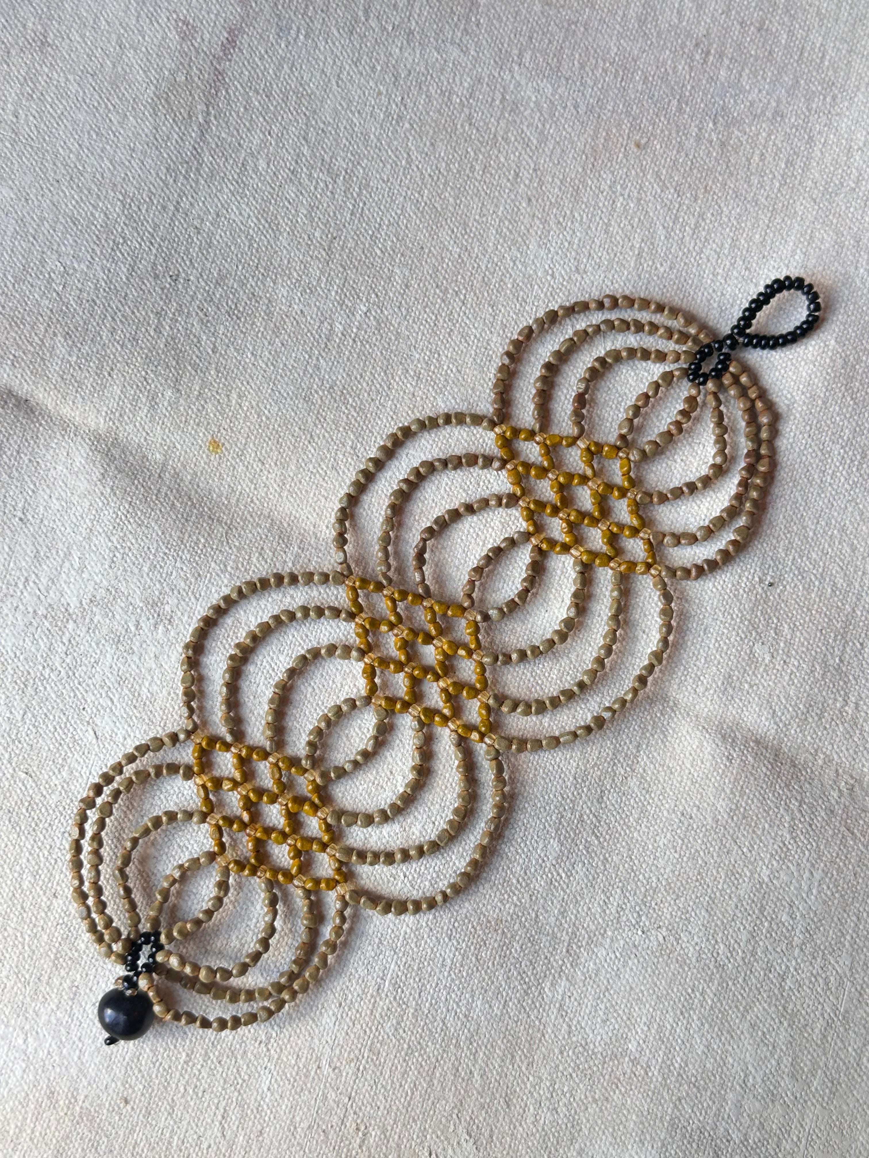 Bracelet Ikish - Sand & Mustard