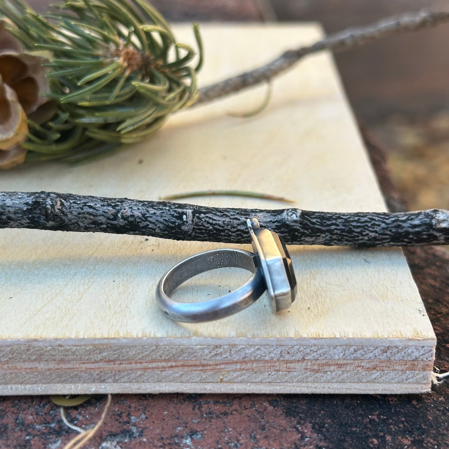 Labradorite and Sterling Silver Ring - size 7