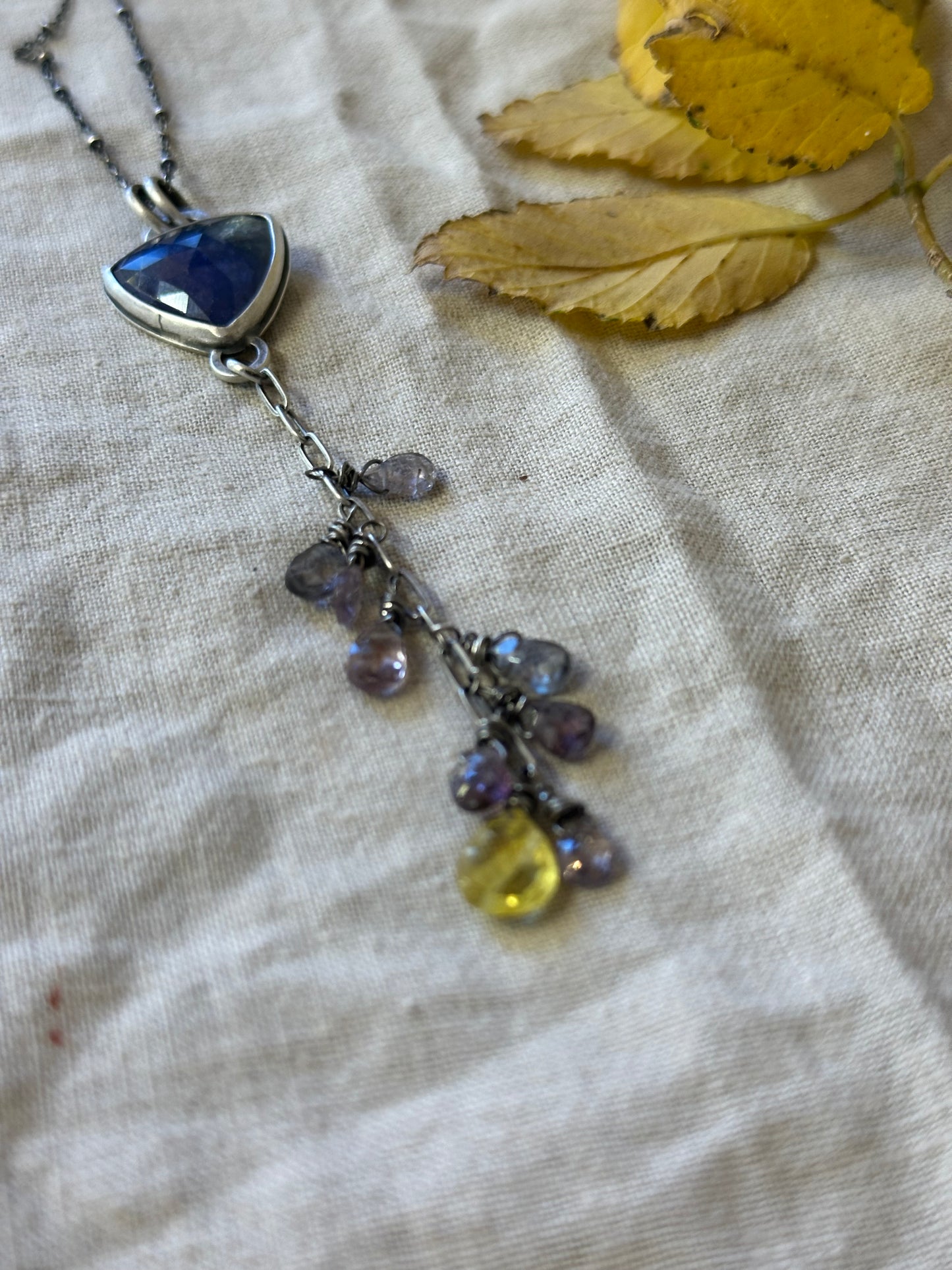Tanzanite & Sterling Silver ~ Lariat Necklace