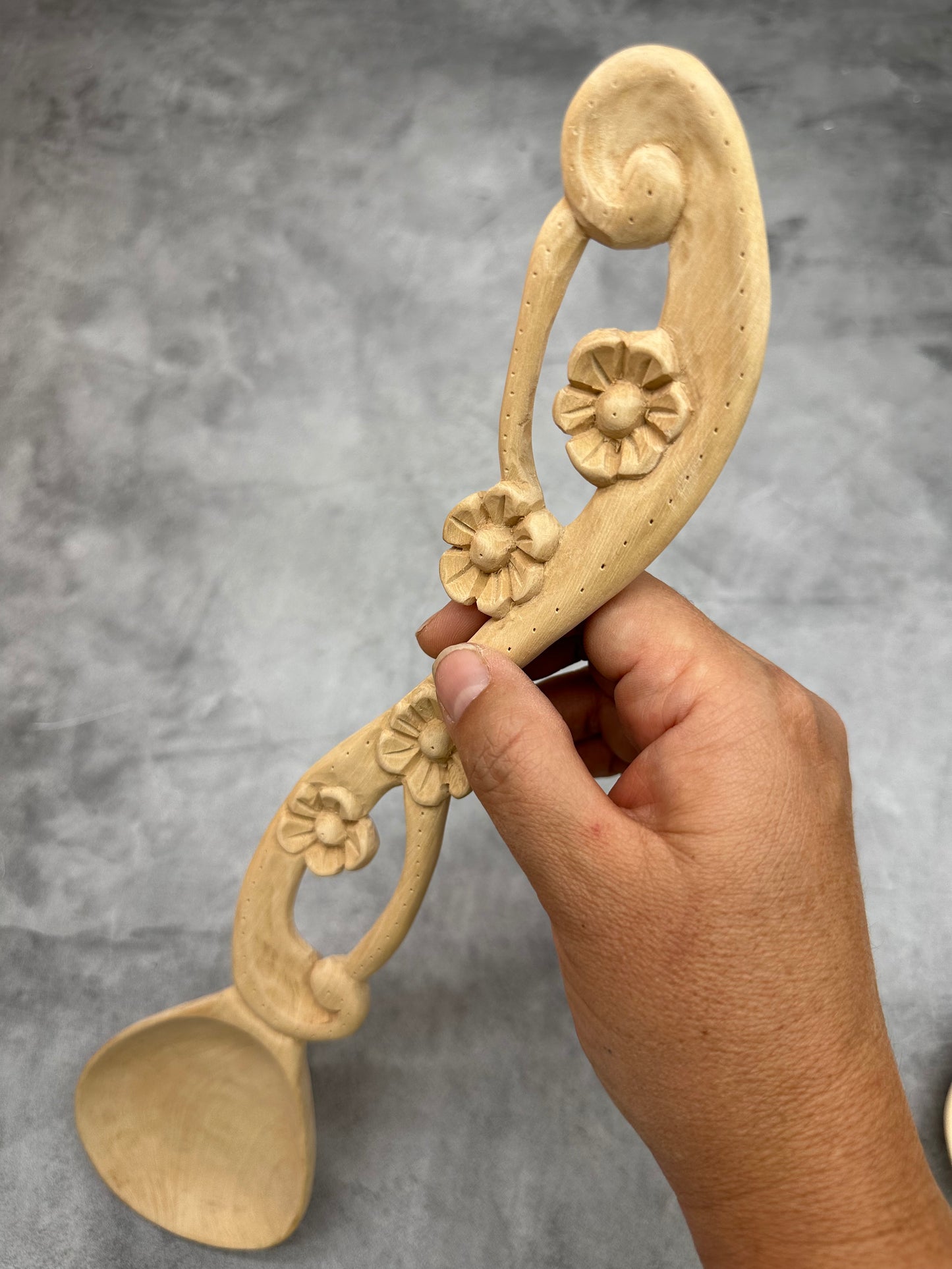 Flowers Wooden Spoon