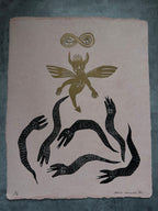 Diabla por Siempre- Lino Print 11.5" x 15"