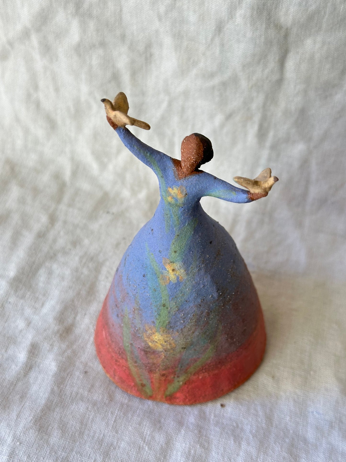 Dancel Bell - Purple and pink dress with hirds