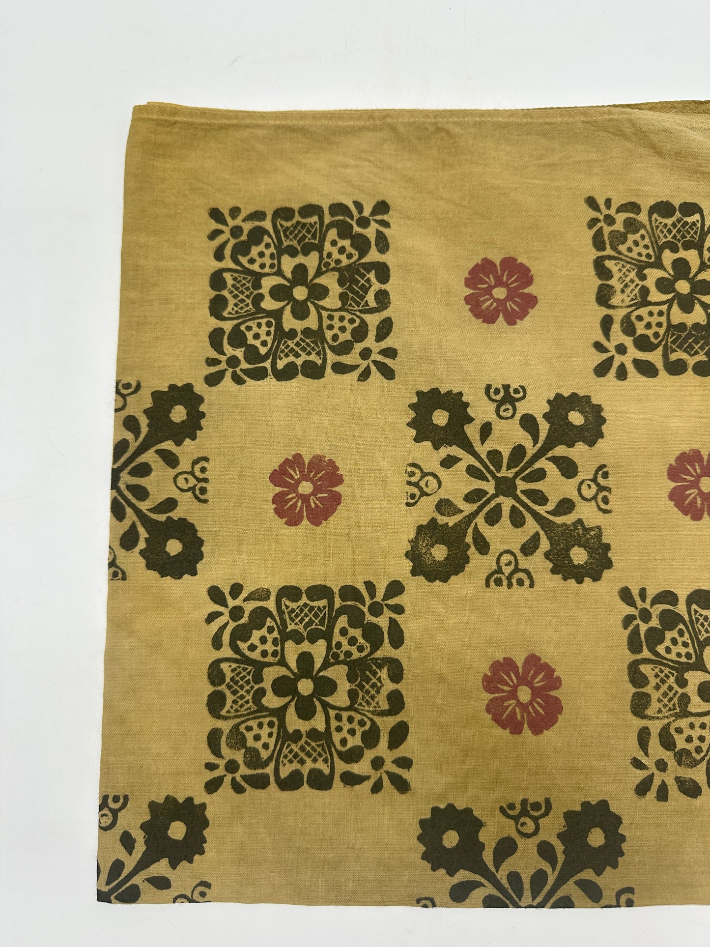 Hand-dyed bandana - ochre