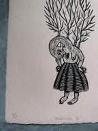 Misteriosa Yo - Lino Print 11.5" x 15"