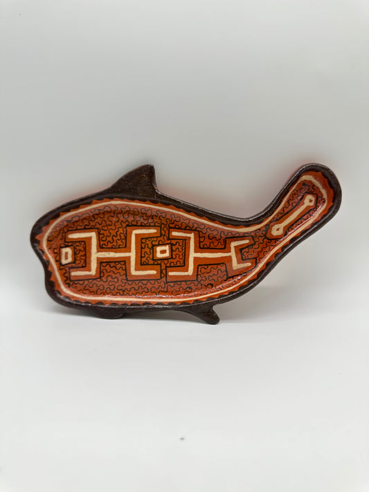 Shipibo river fish  - Ceramic platter