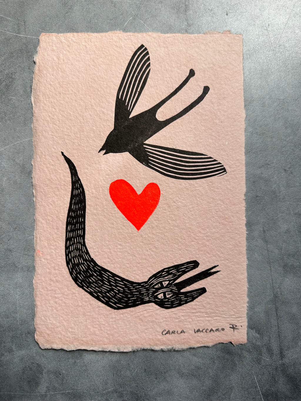 Trilogia - Lino Print 6” x 8”