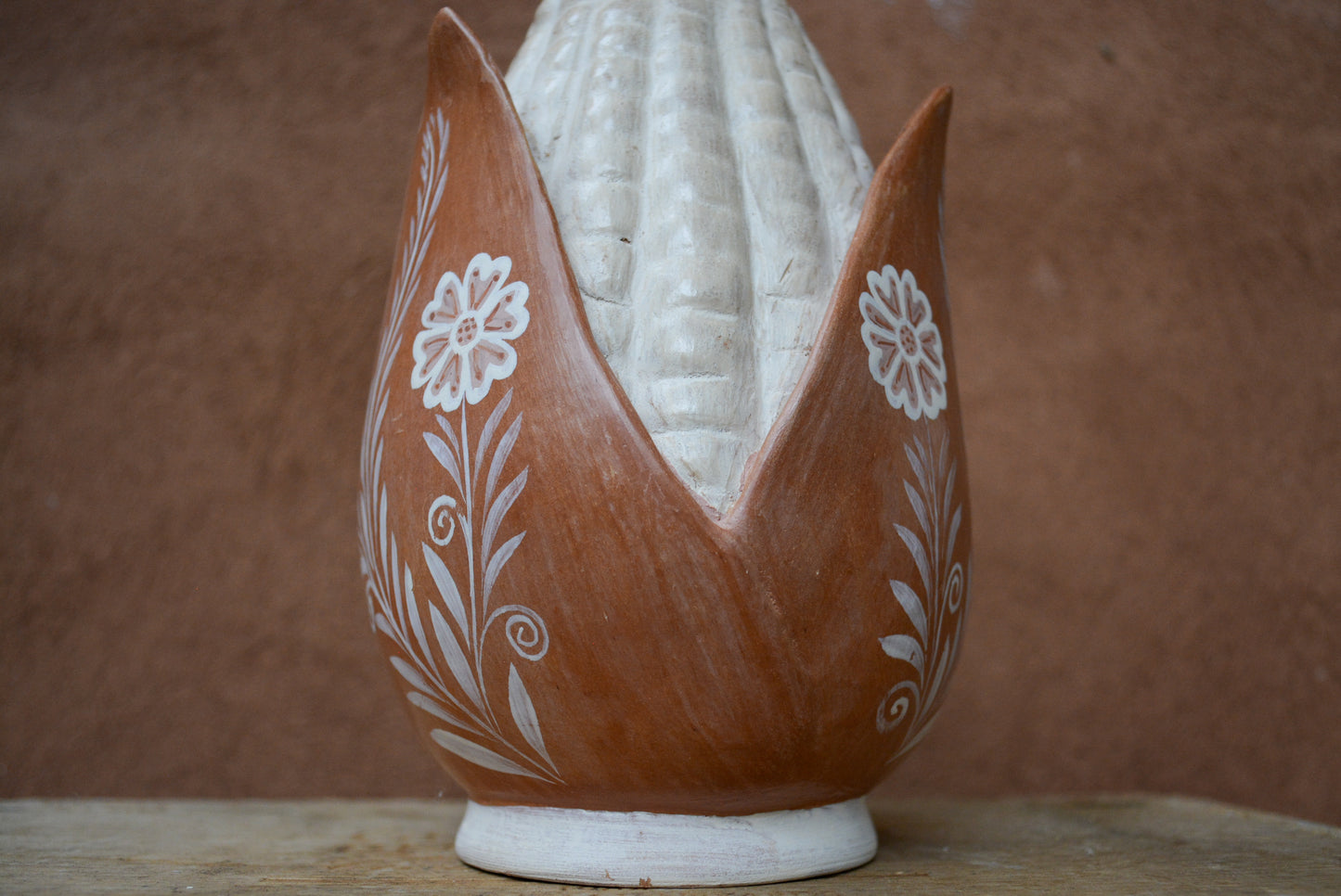 Corn vase ~ Brown and Red