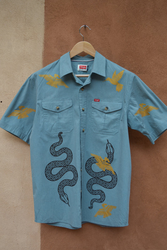 Upcycled Collared Shirt • M • wrangler