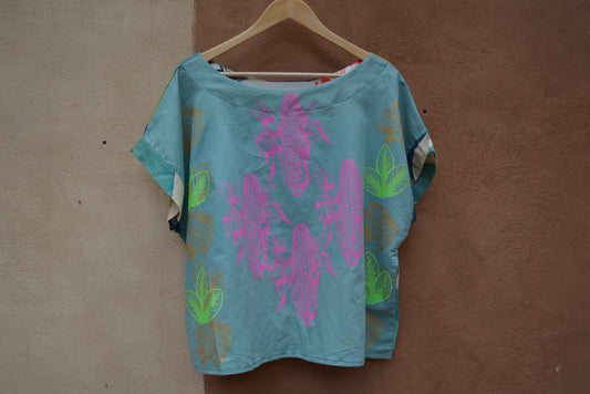 Screenprinted Box top • L • linen & cotton
