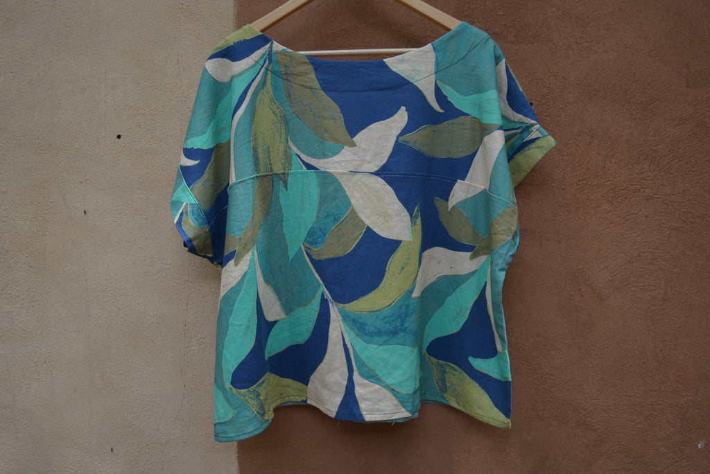 Screenprinted Box top • L • linen & cotton