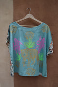 Screenprinted Box top • L • linen & cotton