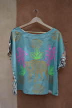 Screenprinted Box top • L • linen & cotton