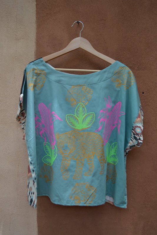 Screenprinted Box top • L • linen & cotton