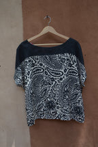 Screenprinted Box top • L • linen & cotton