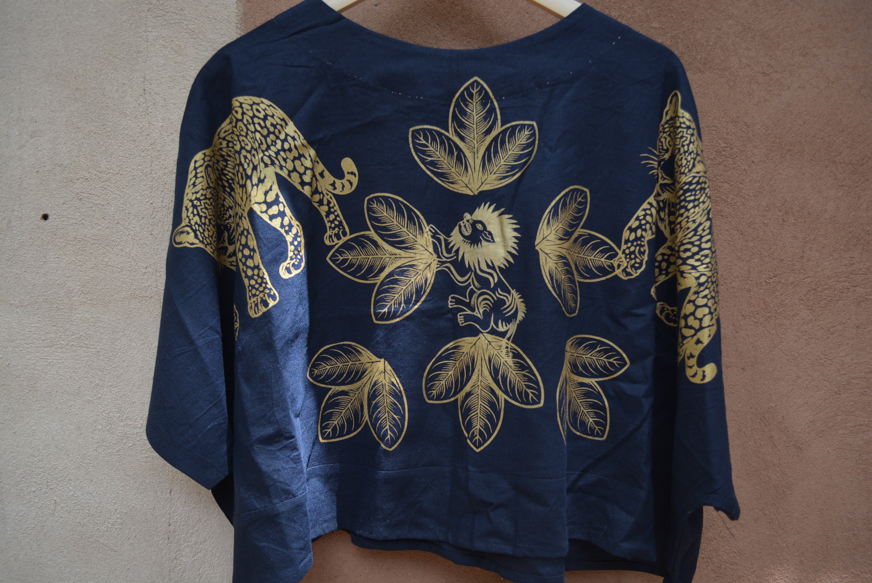 Screenprinted Drapped Top • linen