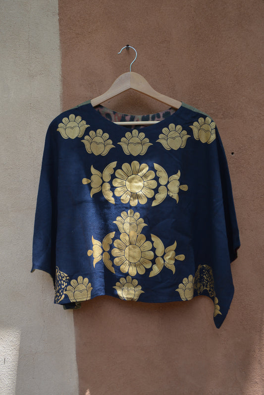 Drapped Top • Linen Screen printed