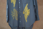 Screenprinted Collared Shirt ~ upcycled