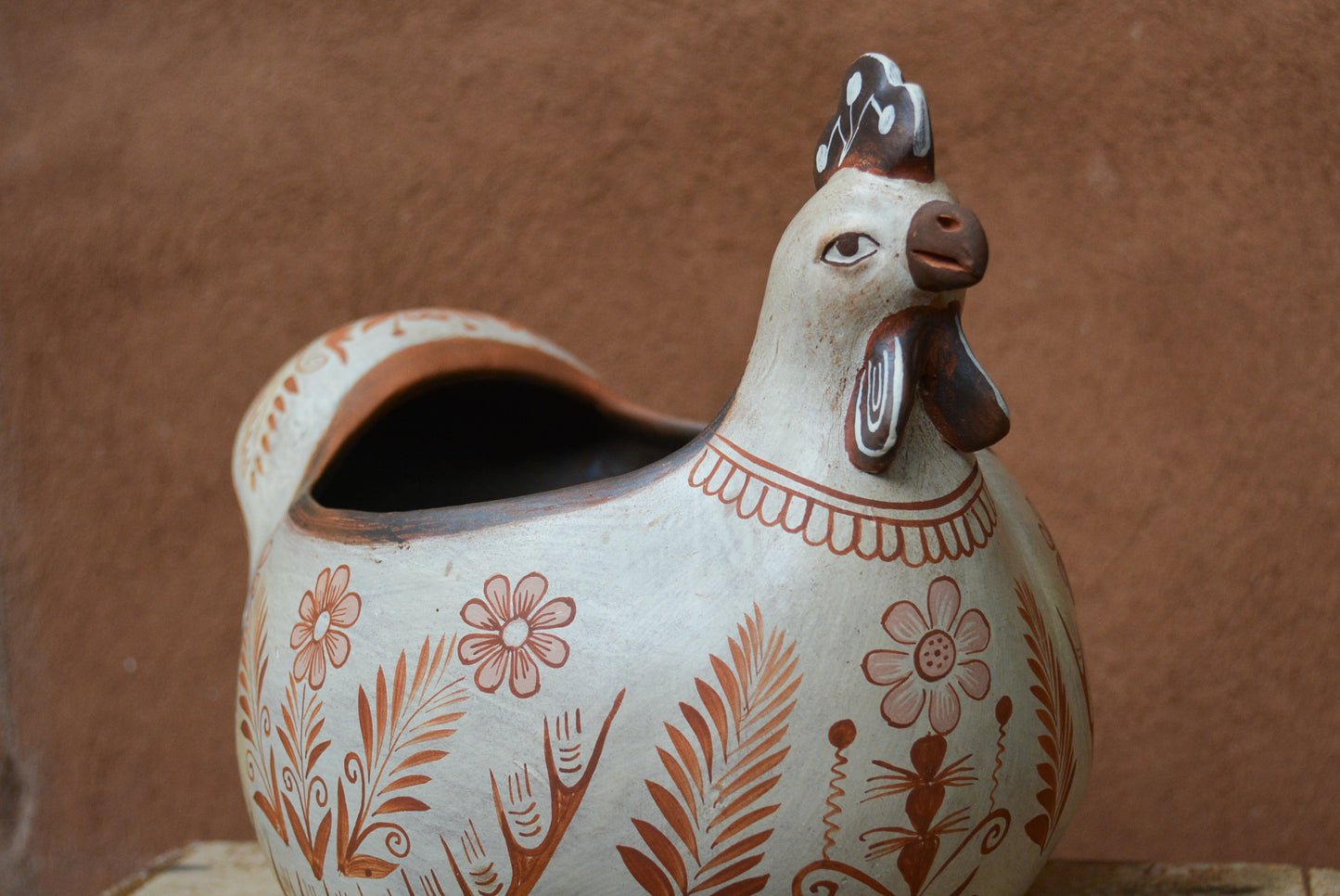 Hen bowl - eggs holder Red and Sand