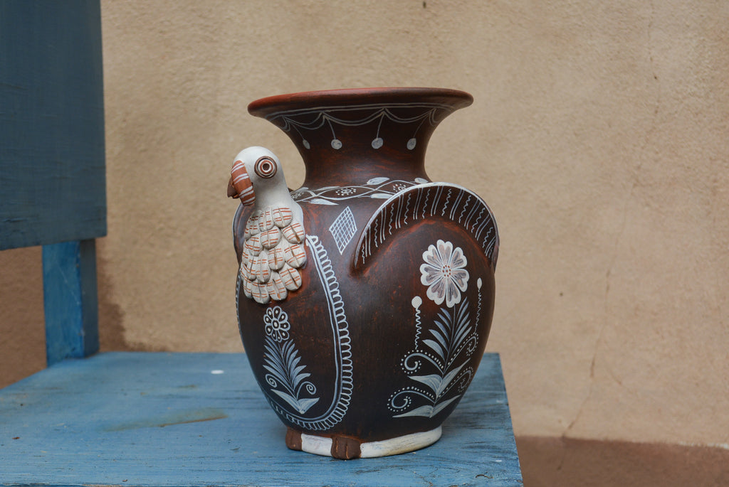 Turkey Flower Vase - Brown and Sand