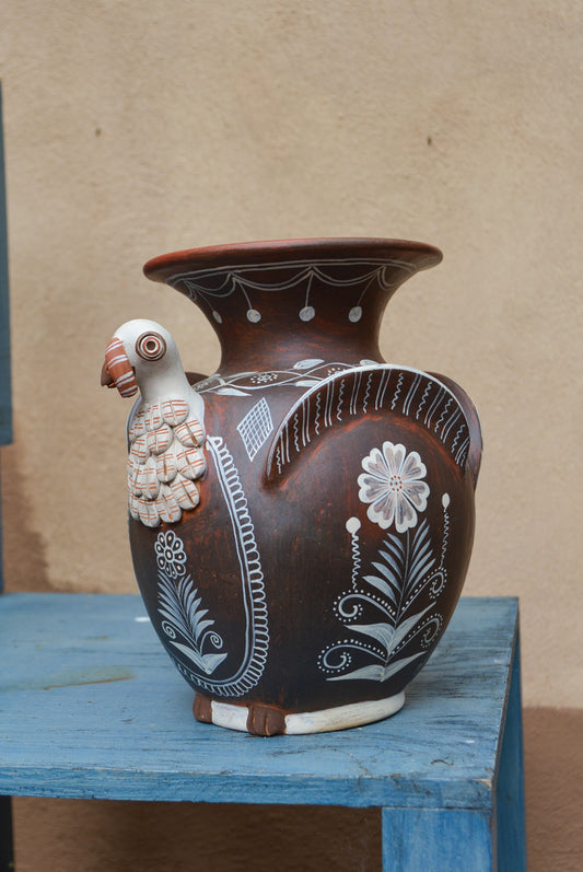 Turkey Flower Vase - Brown and Sand