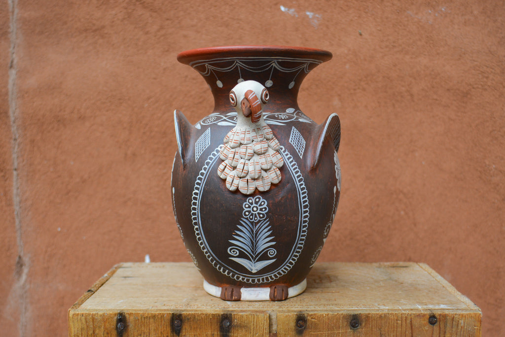 Turkey Flower Vase - Brown and Sand