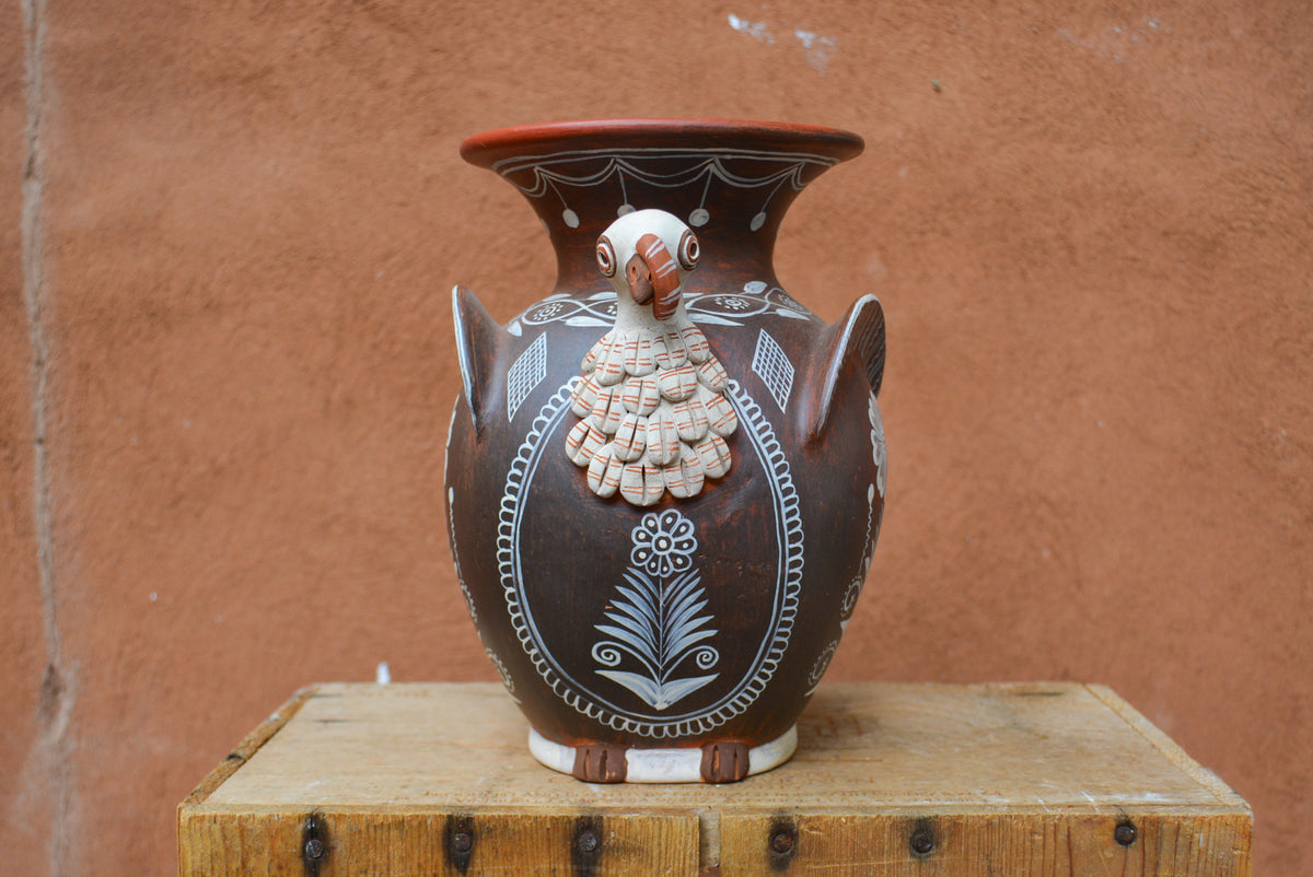 Turkey Flower Vase - Brown and Sand