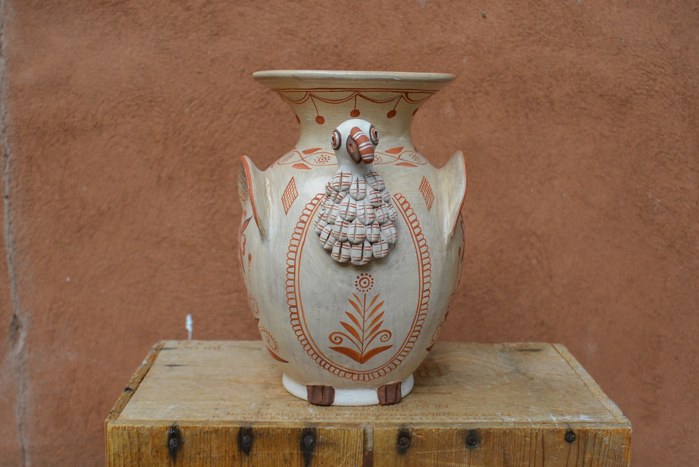 Turkey Flower Vase - Brown and Sand