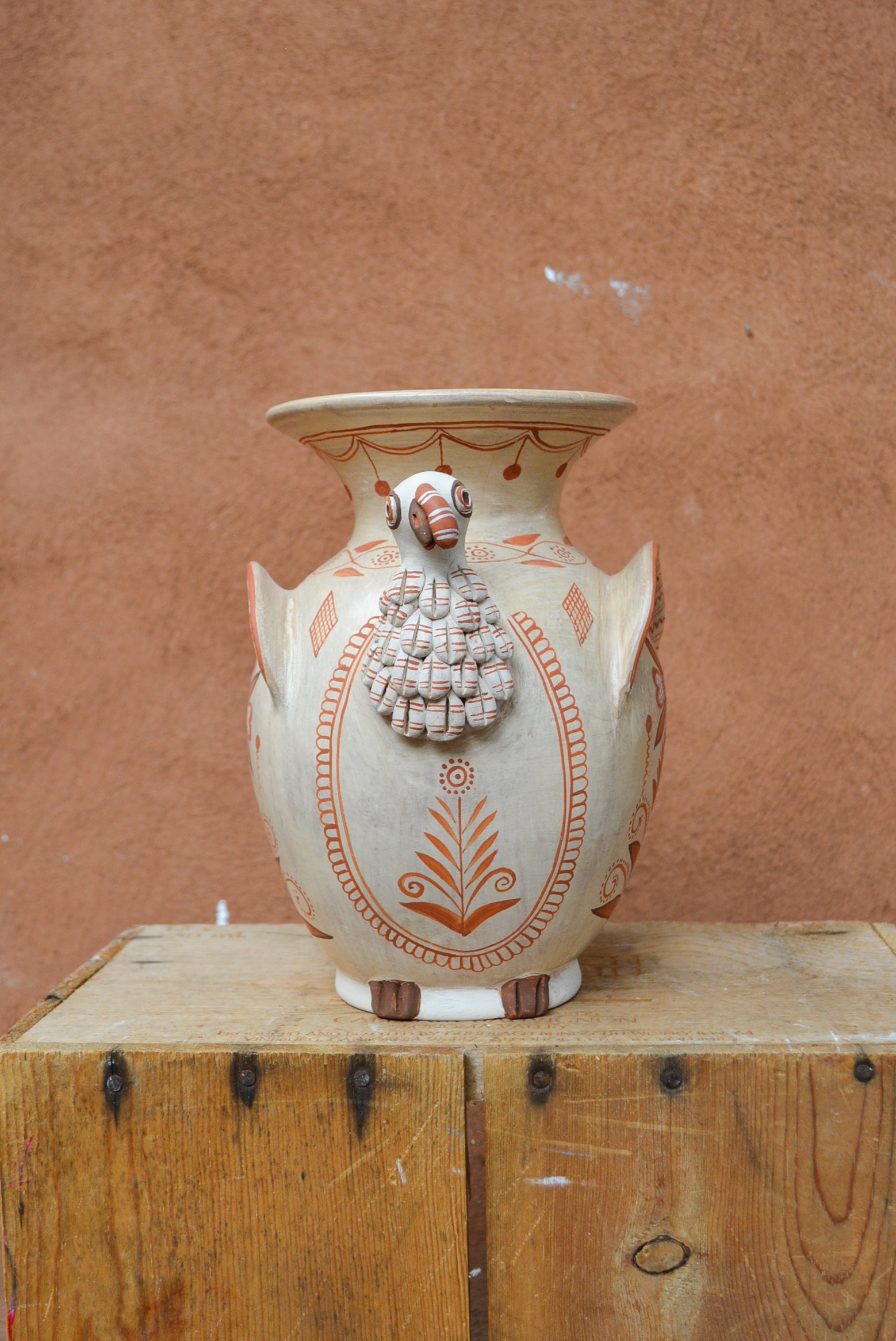 Turkey Flower Vase - Brown and Sand