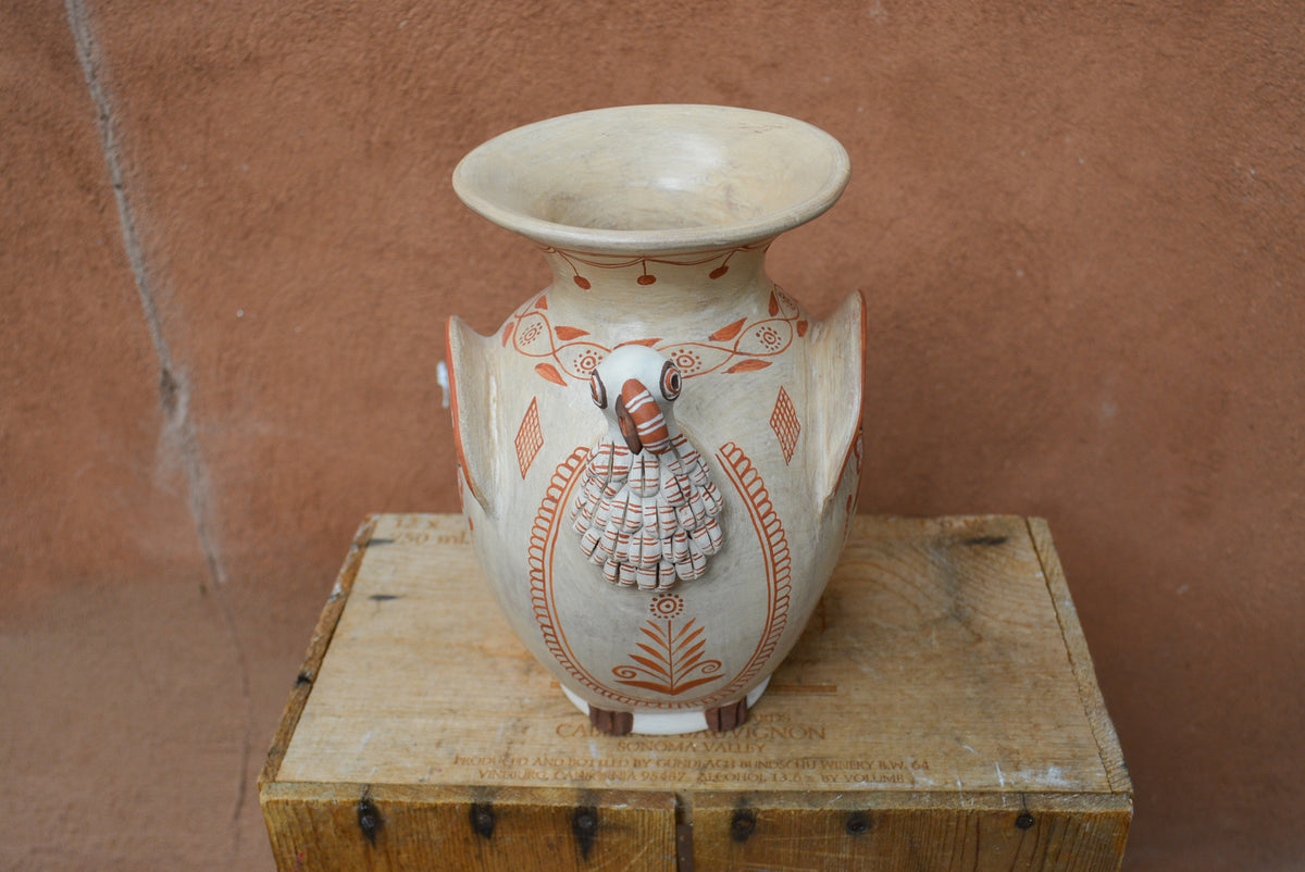 Turkey Flower Vase - Brown and Sand