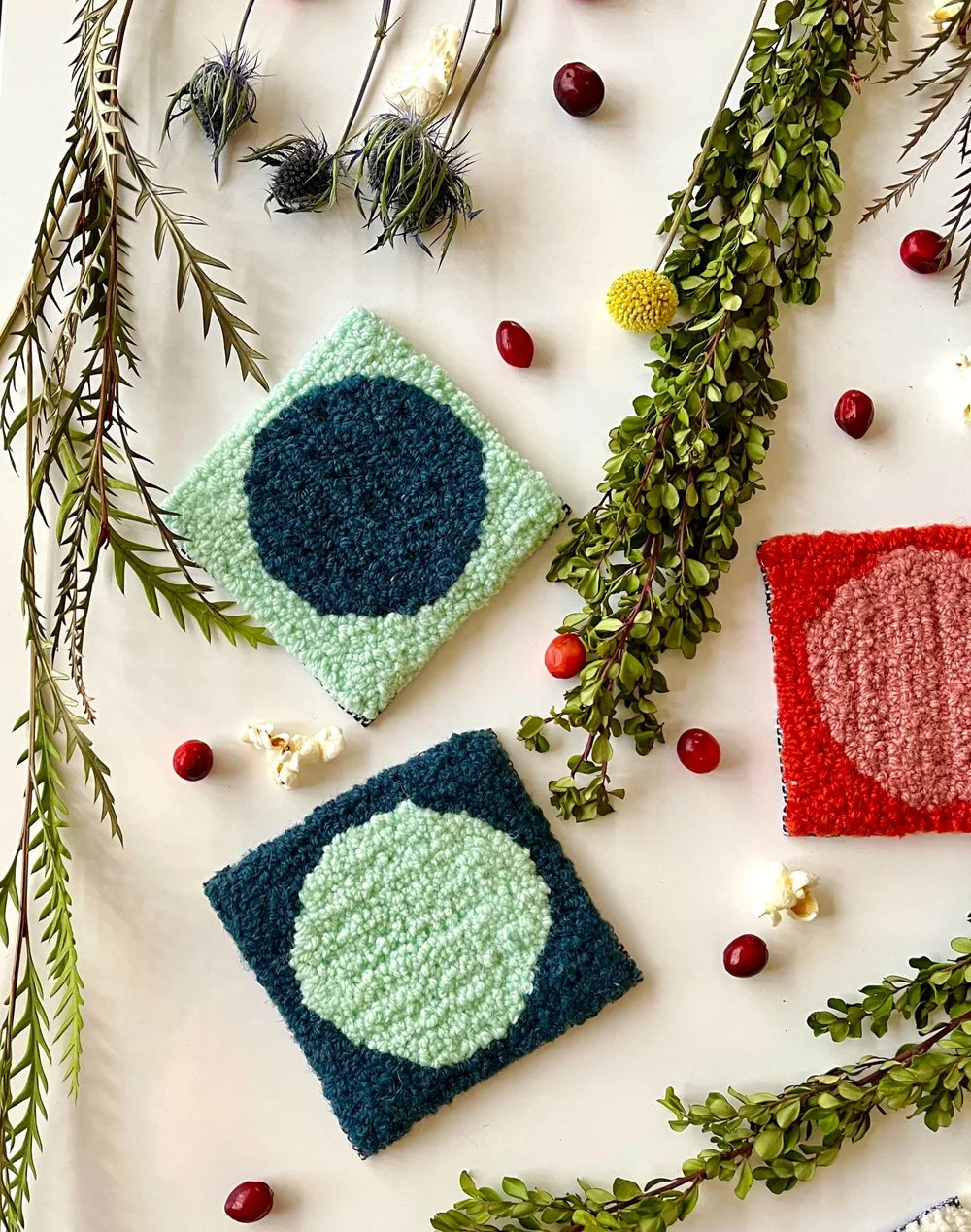 Coasters - foam & navy