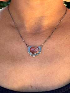 Cherry Quartz Amulet Necklace