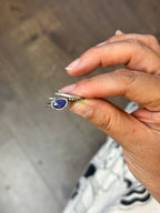 3-piece Tanzanite and Sterling Silver • stackable ring set • set fits size 6.5