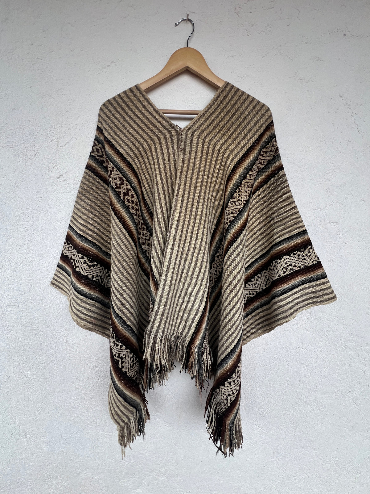 Handwoven Alpaca Wool Poncho