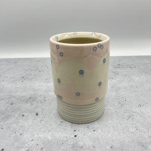 Pink and White Cup - Porcelain