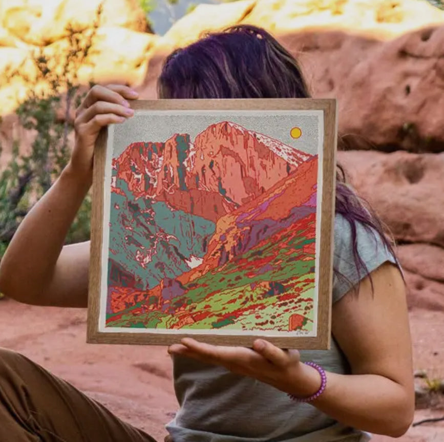 Longs Peak Art Print - 12 x 12 print