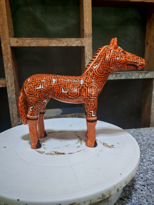 Custom piece Reserved for Rebecca - Caballo ~ Shipibo Ceramic Sculpture